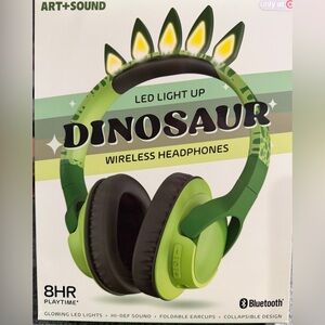 Art + Sound LED Light Up Dinosaur Wireless Headphones🌟LIMITED INVENTORY🌟